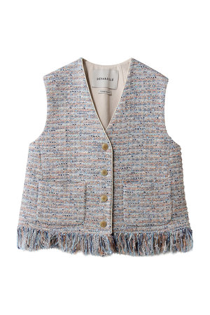 デパリエ/DEPAREILLEのファンシーツイードジレ(110800/110806)