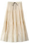 シルクポリティアードプリーツスカート デパリエ/DEPAREILLE オフホワイト