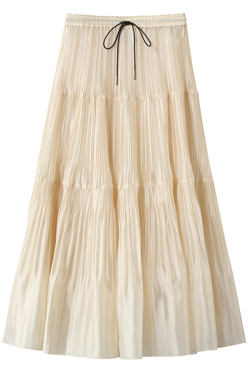 デパリエ/DEPAREILLEのシルクポリティアードプリーツスカート(オフホワイト/B1161AFS243)