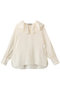 シルキーラッフルブラウス デパリエ/DEPAREILLE オフホワイト