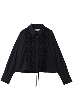 デパリエ/DEPAREILLEのコットンタイプライターフリルシャツ(110400/110403)