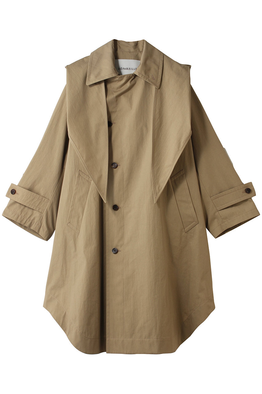 デパリエ/DEPAREILLEのギャバジンバルマカーンコート(ベージュ/B1161AFC307)