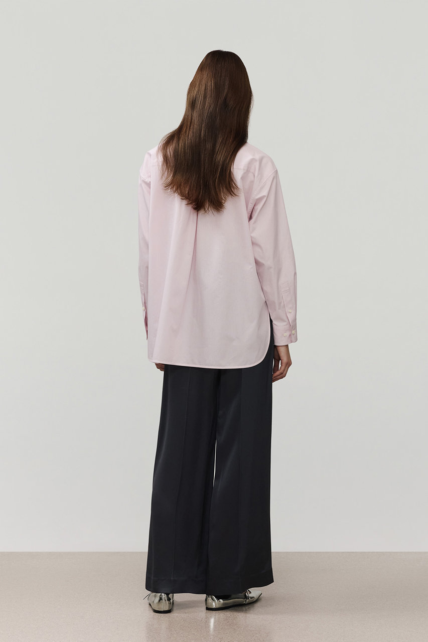 DEPAREILLE(デパリエ)｜ピンストライプボウシャツ/ピンク の通販