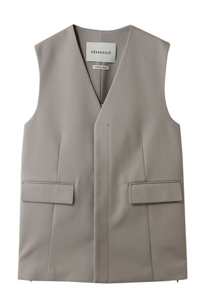 デパリエ/DEPAREILLEのウールナイロンギャバジンジレ(110800/110806)