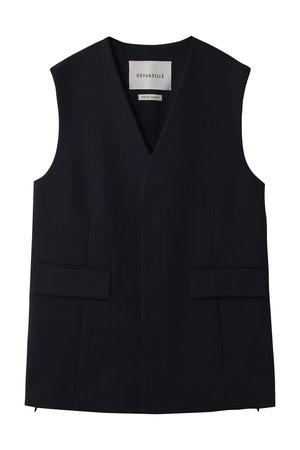 デパリエ/DEPAREILLEのウールナイロンギャバジンジレ(110800/110806)