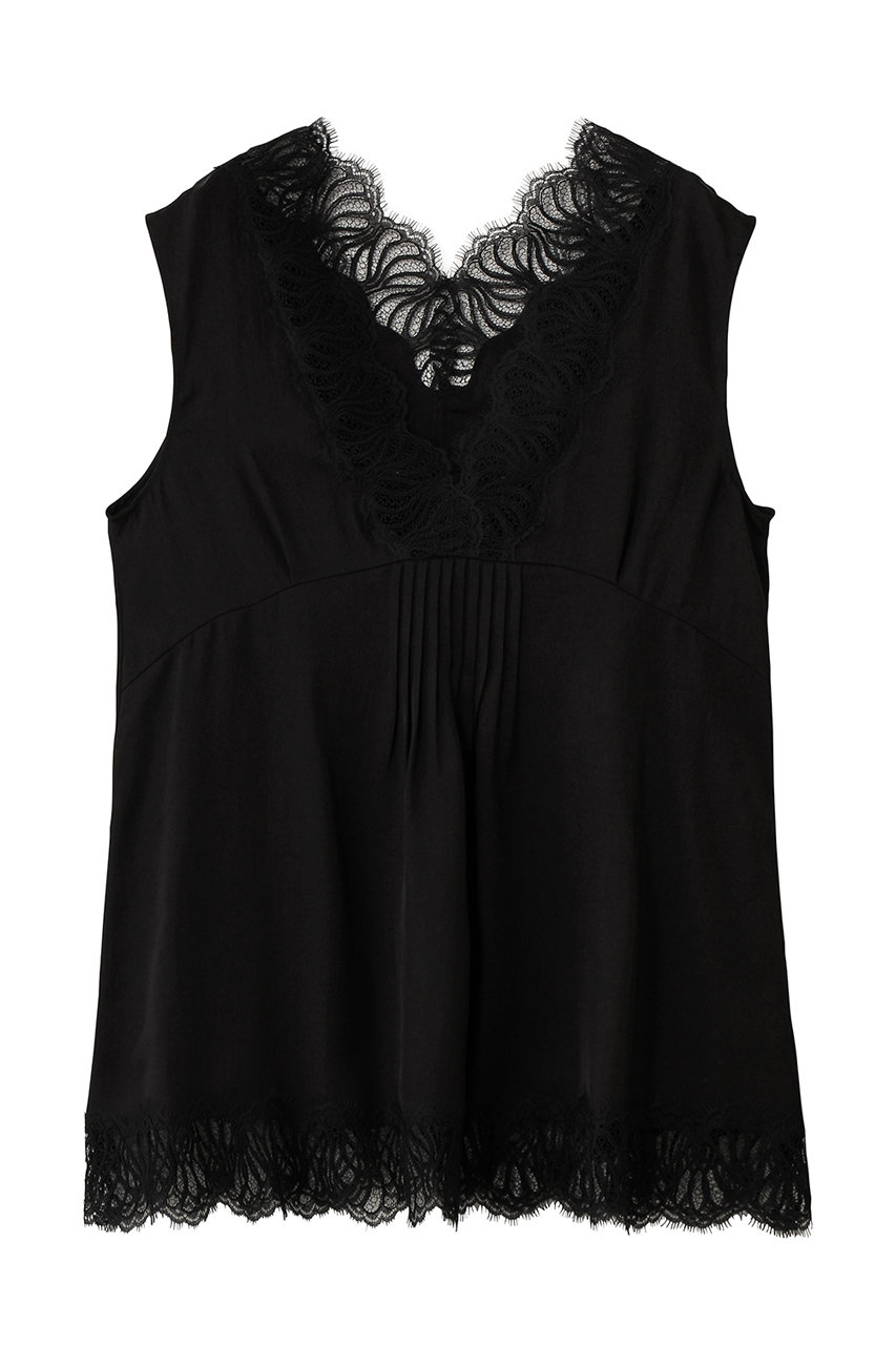 デパリエ/DEPAREILLEのレースドッキングブラウス(ブラック/B1162AFB320)