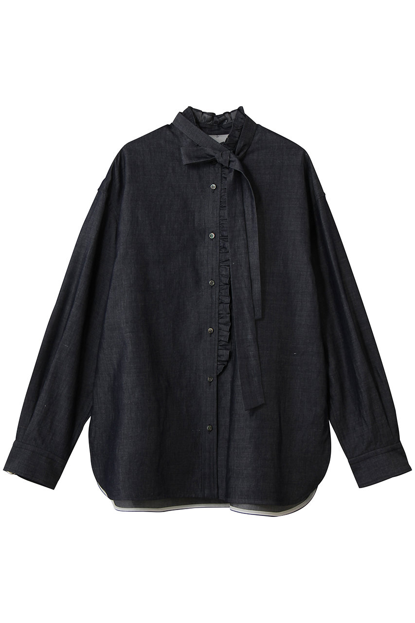 デパリエ/DEPAREILLEのライトデニムボウシャツ(ネイビー/B1162AFB345)