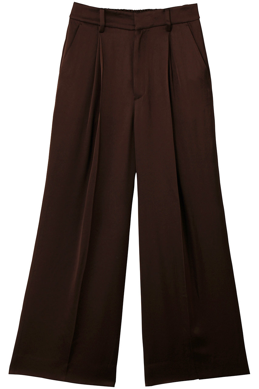 デパリエ/DEPAREILLEのサテンフレアパンツ(ブラウン/B1162AFP222)