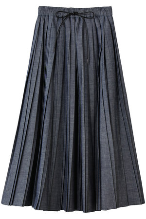 デパリエ/DEPAREILLEの4.5oz デニムプリーツスカート(110700/110703)