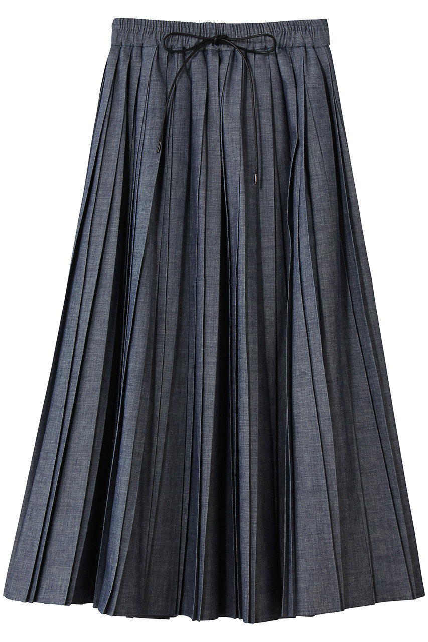 デパリエ/DEPAREILLEの4.5oz デニムプリーツスカート(インディゴ/B1162AFS319)