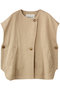 ヴィスコースリネンポンチョジレ デパリエ/DEPAREILLE ベージュ