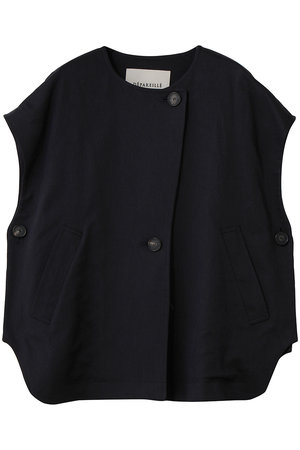 デパリエ/DEPAREILLEのヴィスコースリネンポンチョジレ(110800/110806)