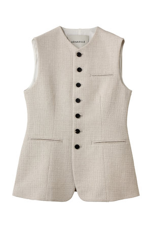 デパリエ/DEPAREILLEのスラブツイードジレ(110800/110806)