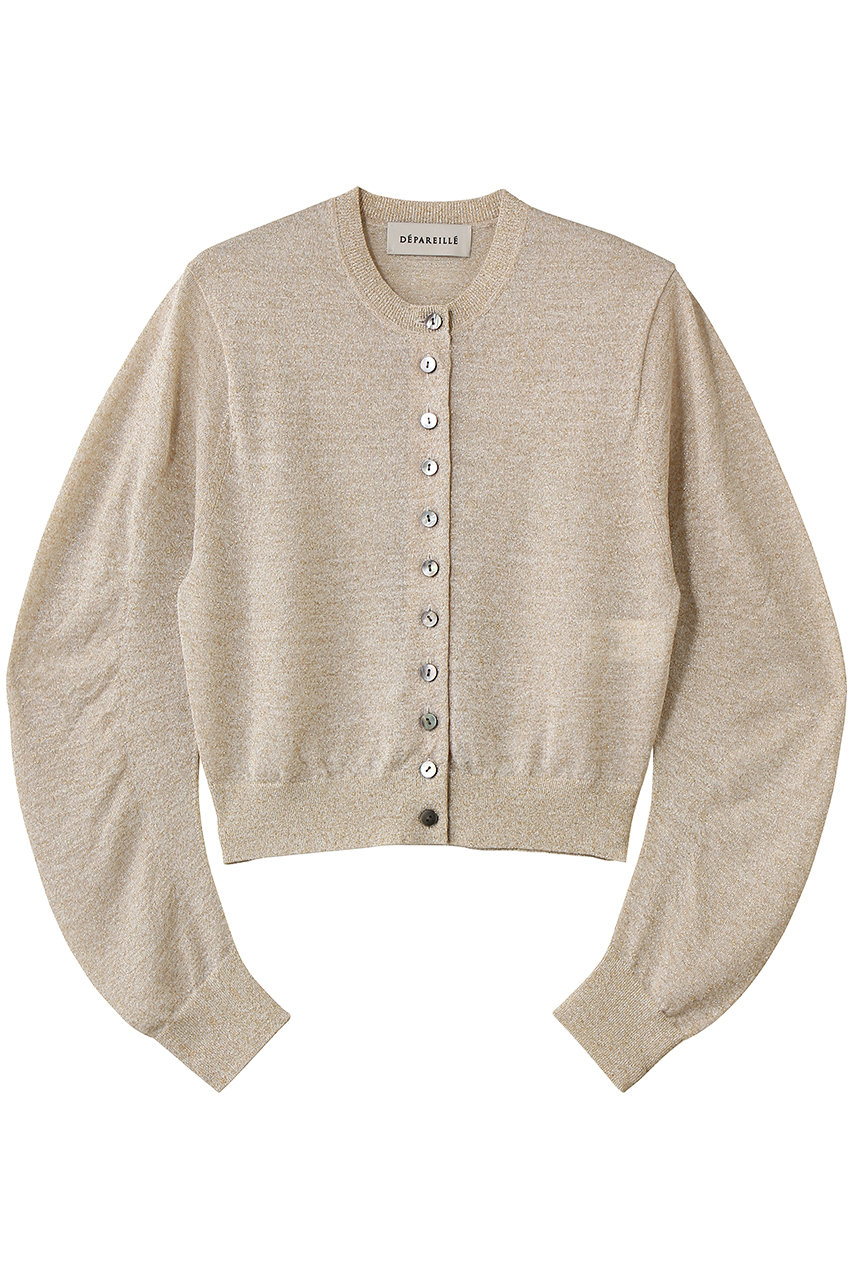 デパリエ/DEPAREILLEのヴィスコースラメカーディガン(ベージュ/B1162AKD326)