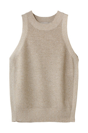 デパリエ/DEPAREILLEのヴィスコースラメノースリーブ(110300/110301)