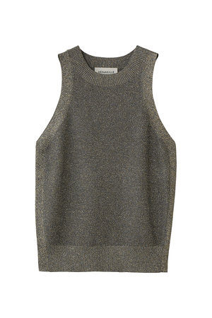 デパリエ/DEPAREILLEのヴィスコースラメノースリーブ(110300/110301)