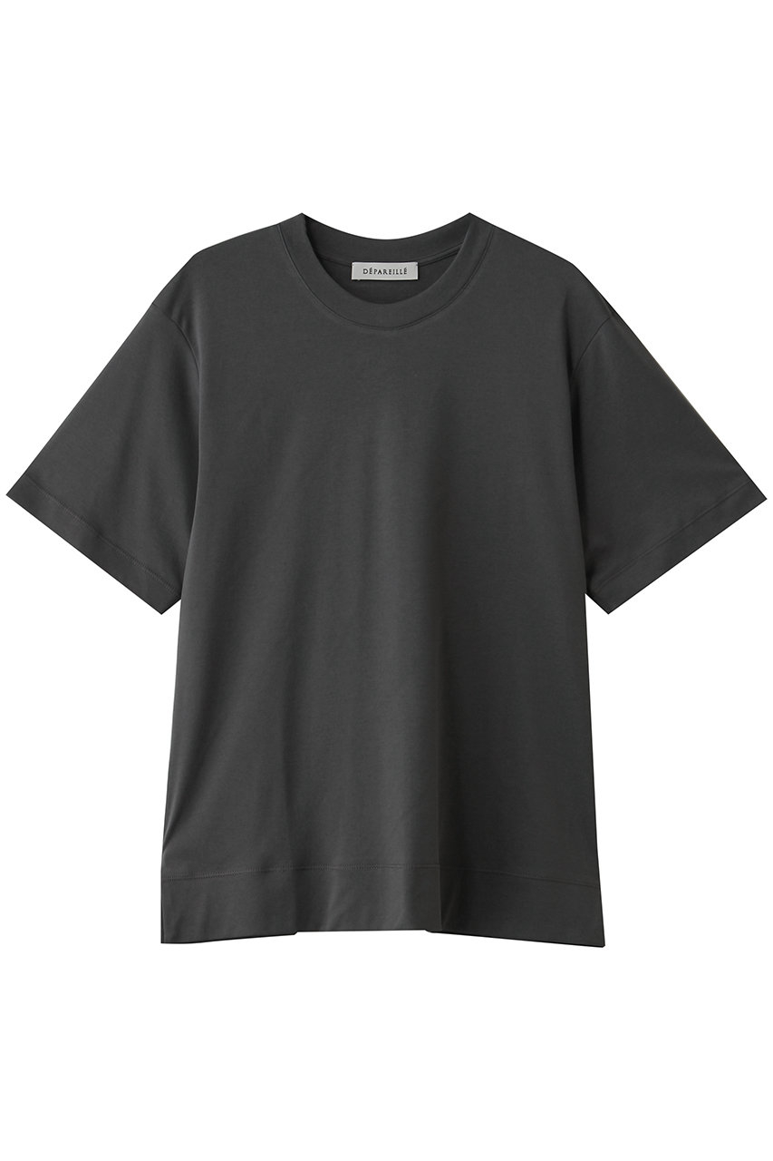 デパリエ/DEPAREILLEのスムースショートスリーブTシャツ(チャコールグレー/B1162AUB253)