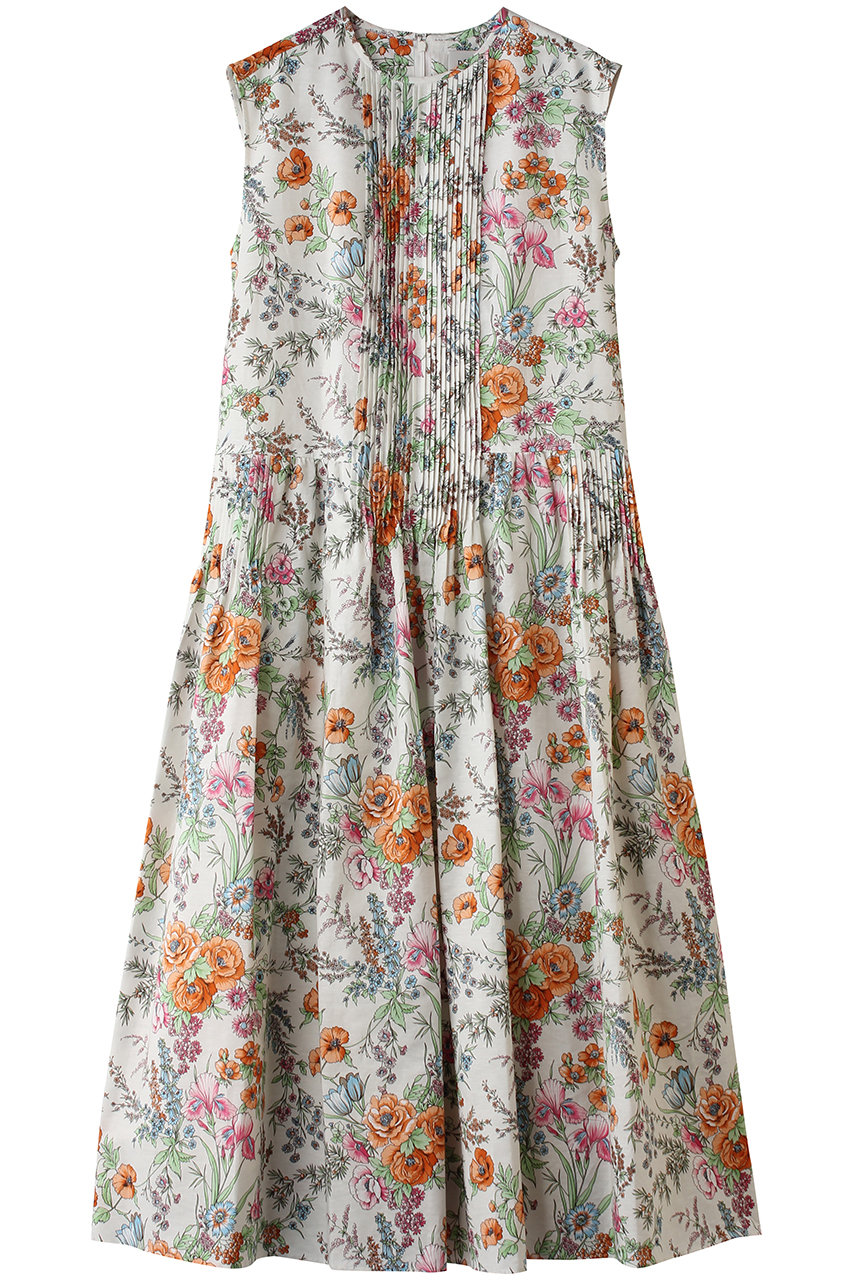 デパリエ/DEPAREILLEのリネンコットンフラワープリントドレス(ベージュ/B1162AFA411)