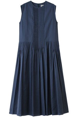 デパリエ/DEPAREILLEのラミーコットンピンタックスリーブレスドレス(110500/110503)