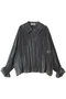 テンセルオーガンジープリーツブラウス デパリエ/DEPAREILLE チャコールグレー