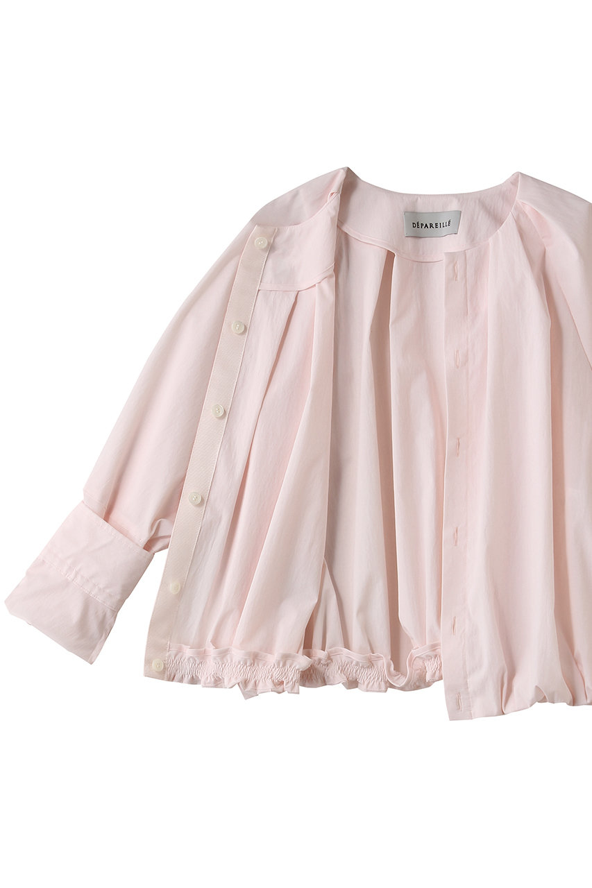 DÉPAREILLÉ デパリエ　ホワイト 長袖ブラウス 38 DEPAREILLE(デパリエ)｜フリルシフォンブラウス/ホワイト の通販