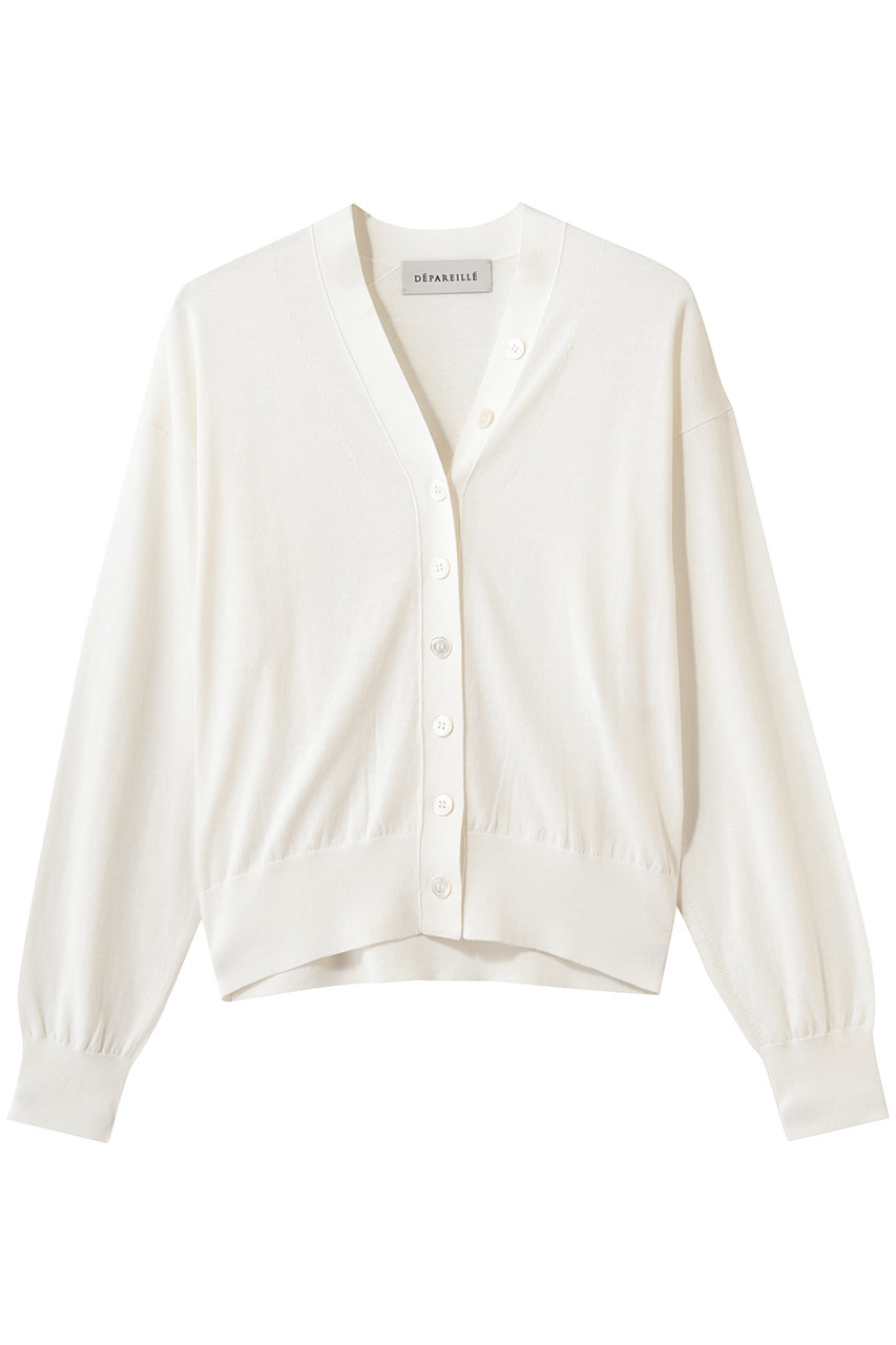 デパリエ/DEPAREILLEのアイスコットンカーディガン(オフホワイト/B1162AKD328)