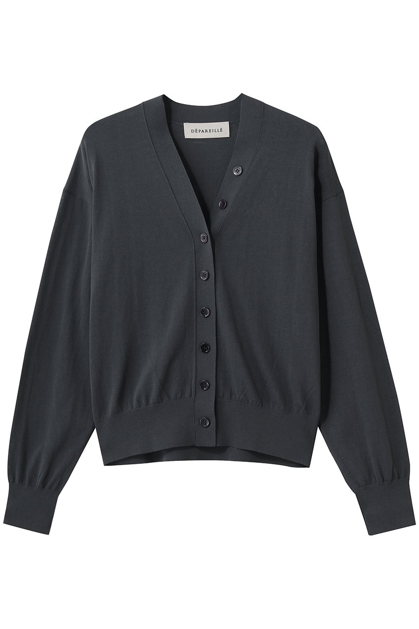 デパリエ/DEPAREILLEのアイスコットンカーディガン(チャコールグレー/B1162AKD328)