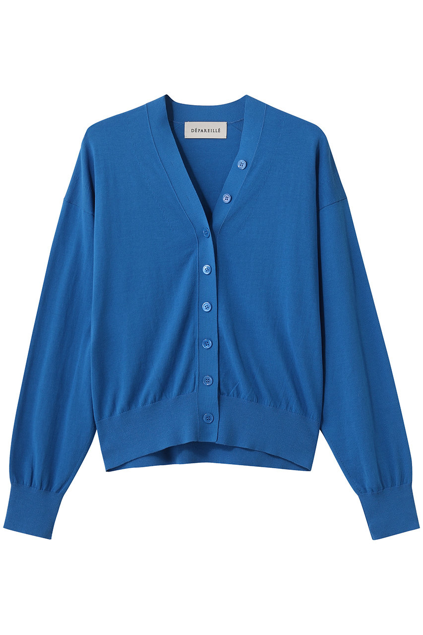 デパリエ/DEPAREILLEのアイスコットンカーディガン(ブルー/B1162AKD328)
