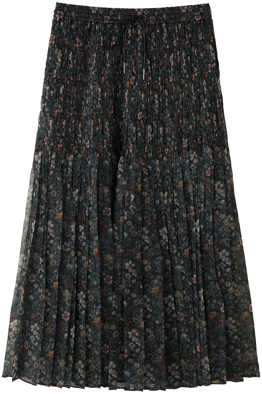 デパリエ/DEPAREILLEのフラワーオーガンジースカート(ブラック/B1162AFS227)