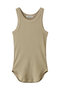 オーガニックコットンリブタンクトップ デパリエ/DEPAREILLE ベージュ