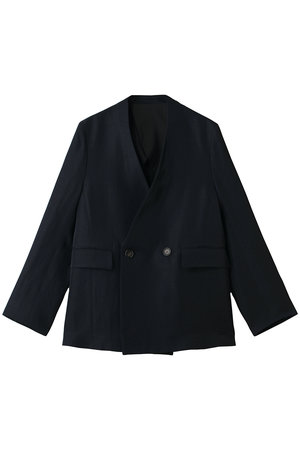 デパリエ/DEPAREILLEのトリアセテートリネンノーカラージャケット(110800/110801)