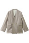 トリアセテートリネンノーカラージャケット デパリエ/DEPAREILLE ベージュ
