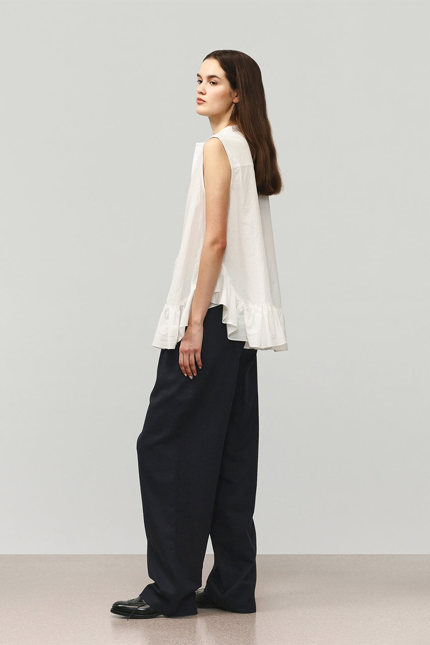 DEPAREILLE(デパリエ)｜コットンラッフルヘムスリーブレスブラウス