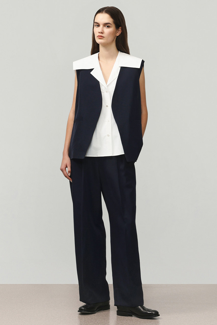 デパリエ/DEPAREILLEの【予約販売】トリアセテートリネンジレ(ネイビー/B1162AFV226)