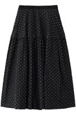 美品 DEPAREILLE デパリエ ドット スカート ブラック DEPAREILLE(デパリエ)｜ラメドットジャカードスカート/ブラック の通販