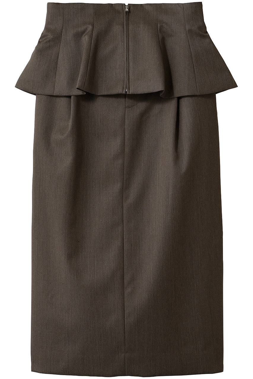 DEPAREILLE ウールギャバジンコルセットスカート (ブラウン, 38) デパリエ ELLE SHOP