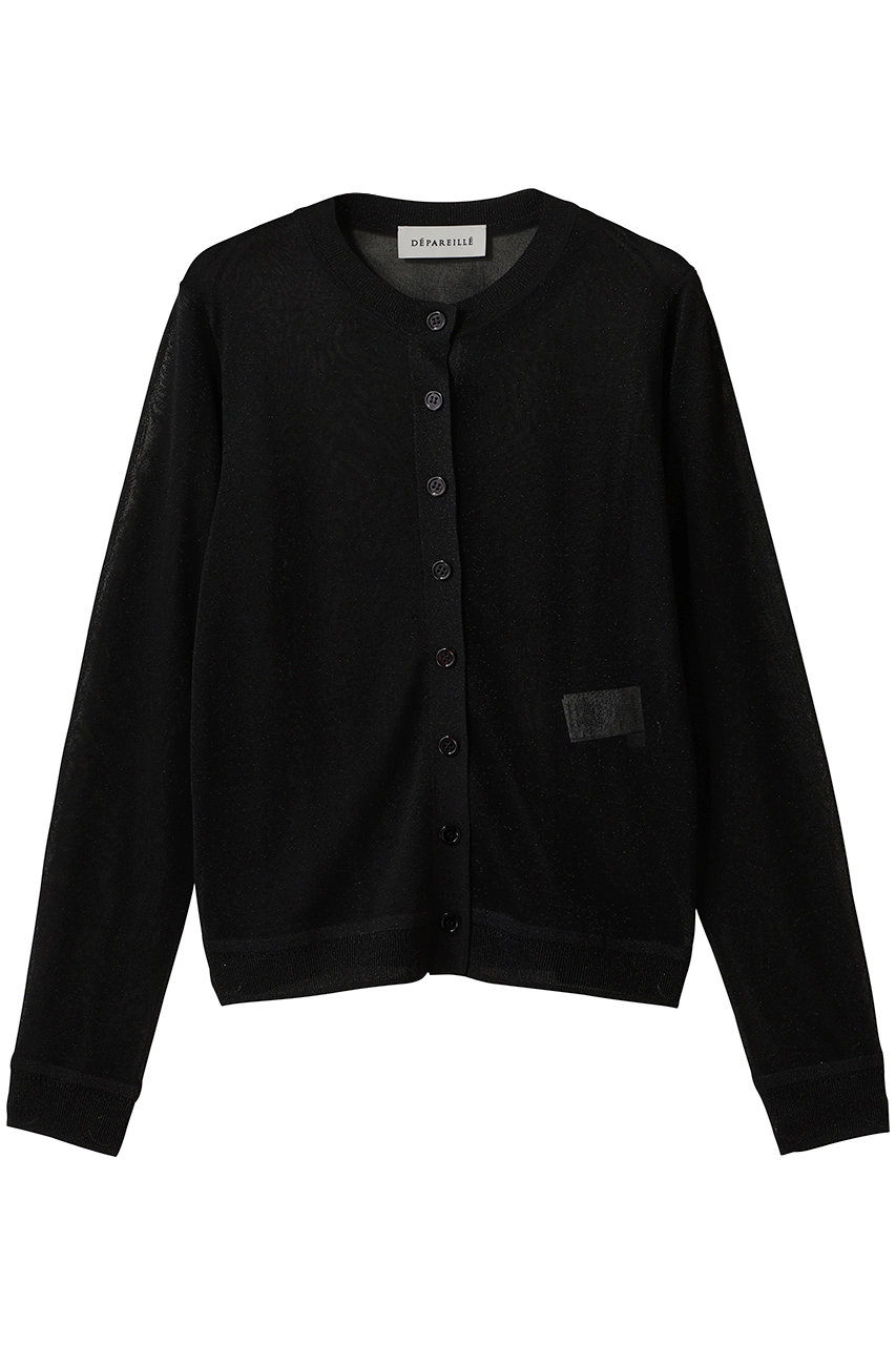 DEPAREILLE ラメカーディガン (ブラック, 38) デパリエ ELLE SHOP