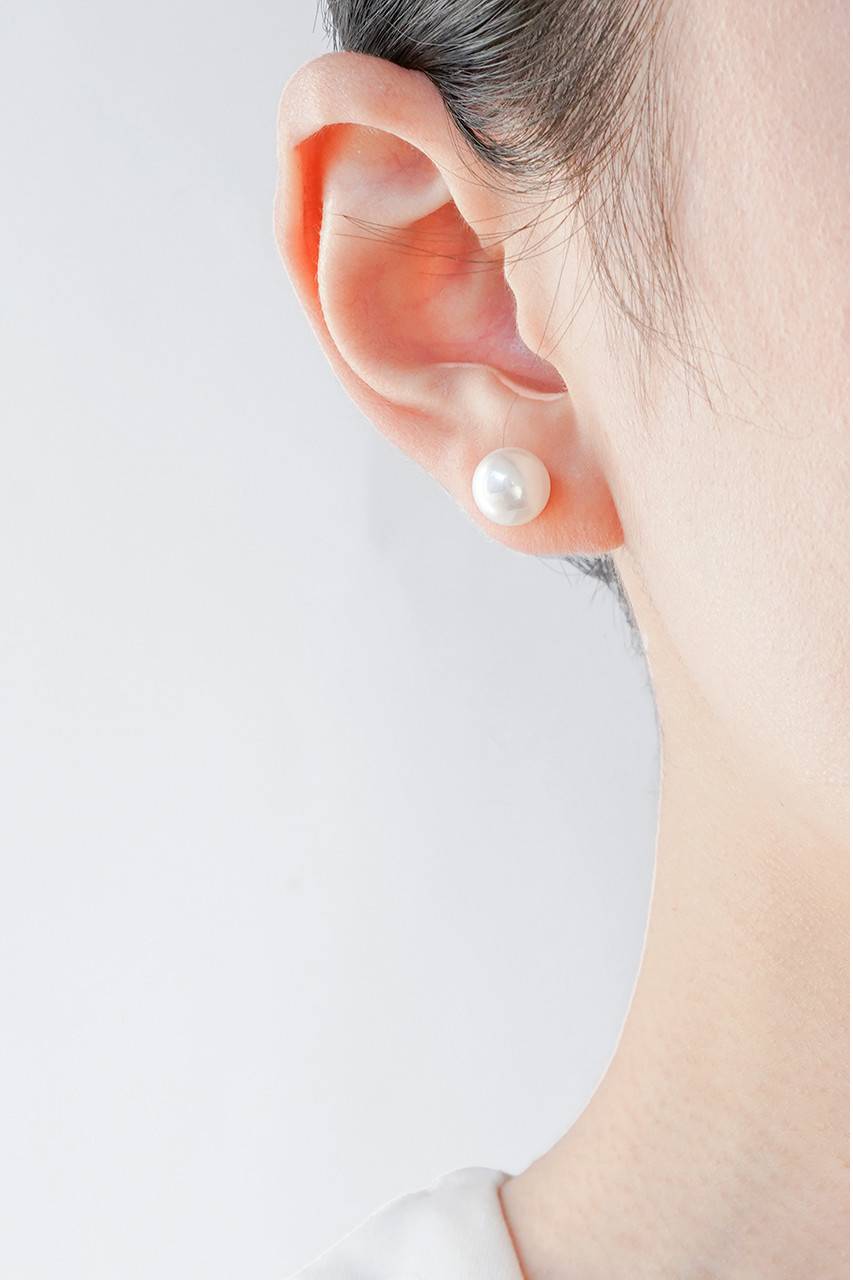 SARARTH(サラース)｜FAKE PEARL シルバースタッズピアス S/シルバー の 
