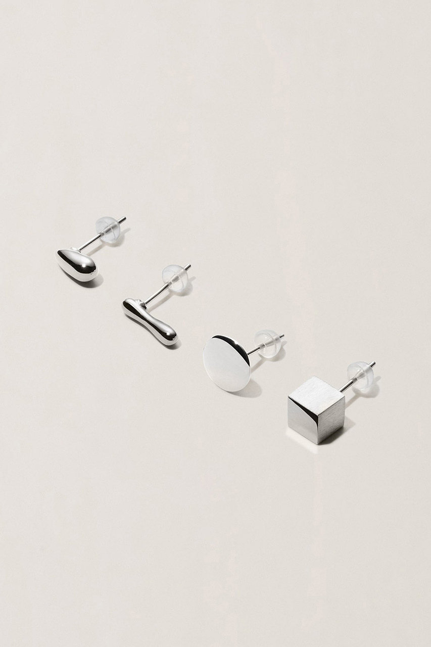 SARARTH(サラース)｜GLEAM コイン スタッドペアピアス/シルバー の通販