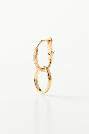 Marvelous ピアス プレーンチャーム×ダイヤモンドフック