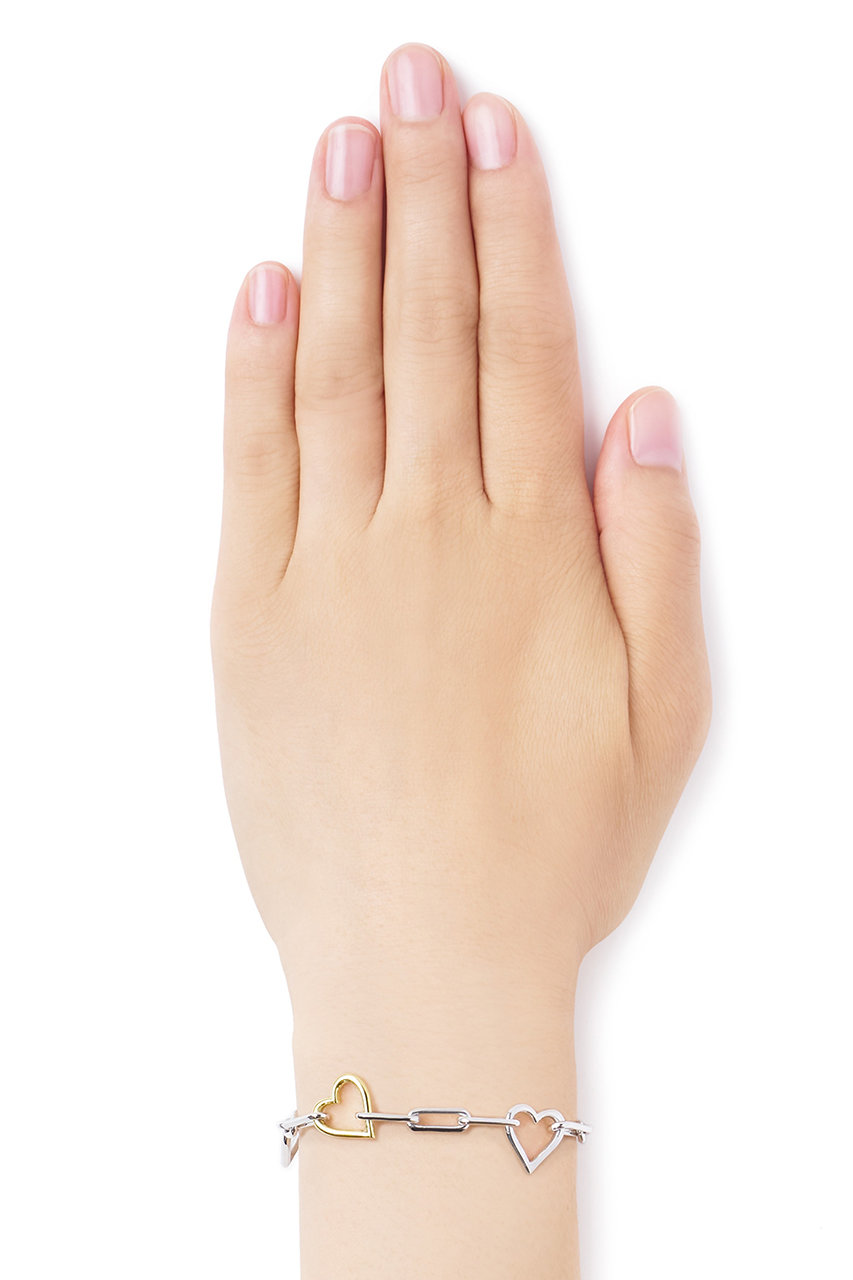 oeau(オー)｜three heart chain ブレスレット/シルバー の通販