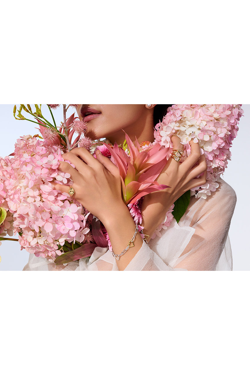 oeau(オー)｜three heart chain ブレスレット/シルバー の通販