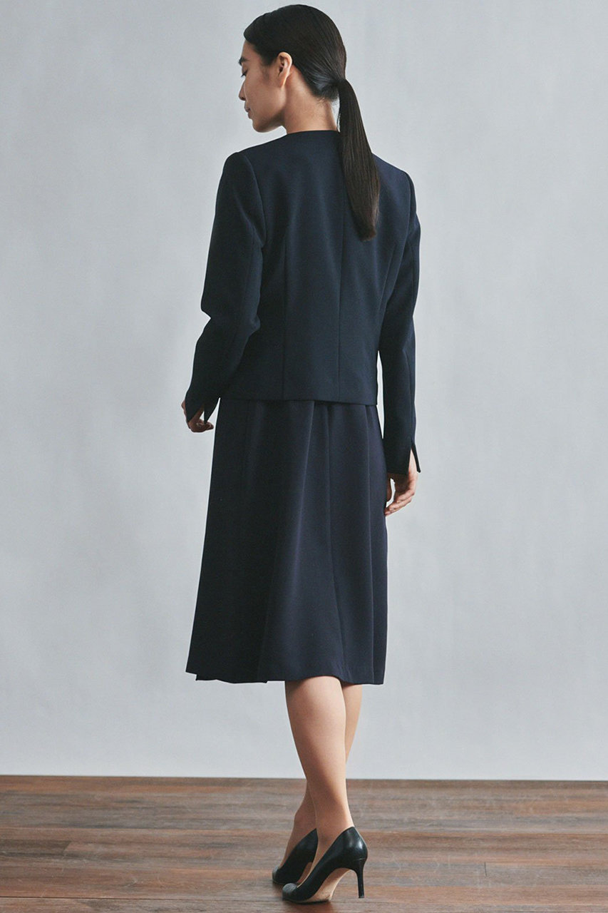 しえすた 　THELINER クルーVネックジャケット Crew-V Neck Jacket｜THE LINER(ザ ライナー)公式通販｜ノーカラー丸襟