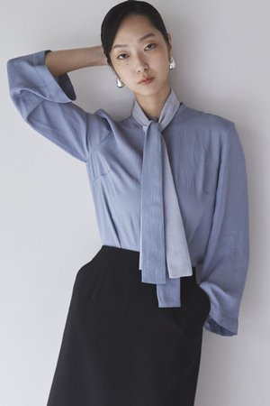 ザ ライナー/THE LINERのメルティ タイブラウス(110400/110403)