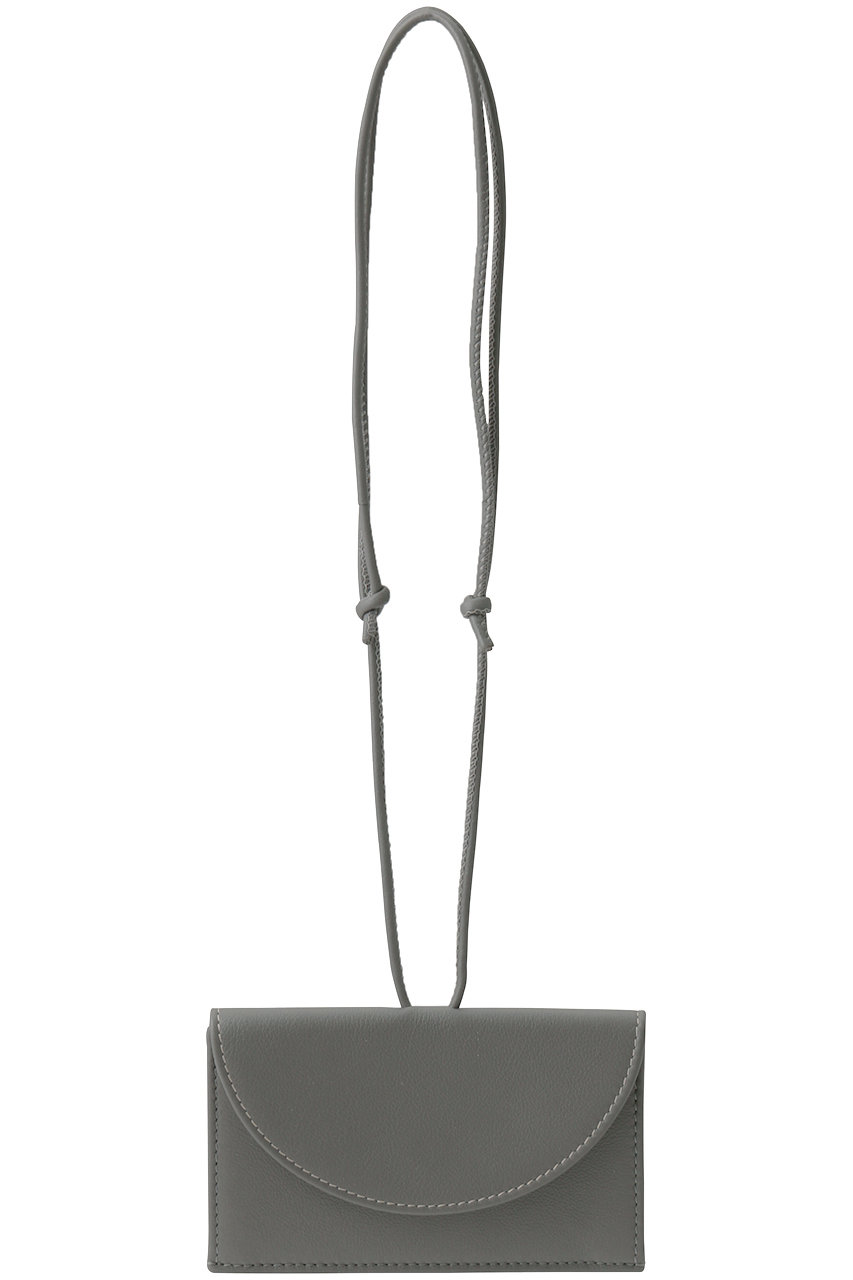 ヘリュー/HEREUのLeather Wallet with Strap(グレー/PENJWBS24)