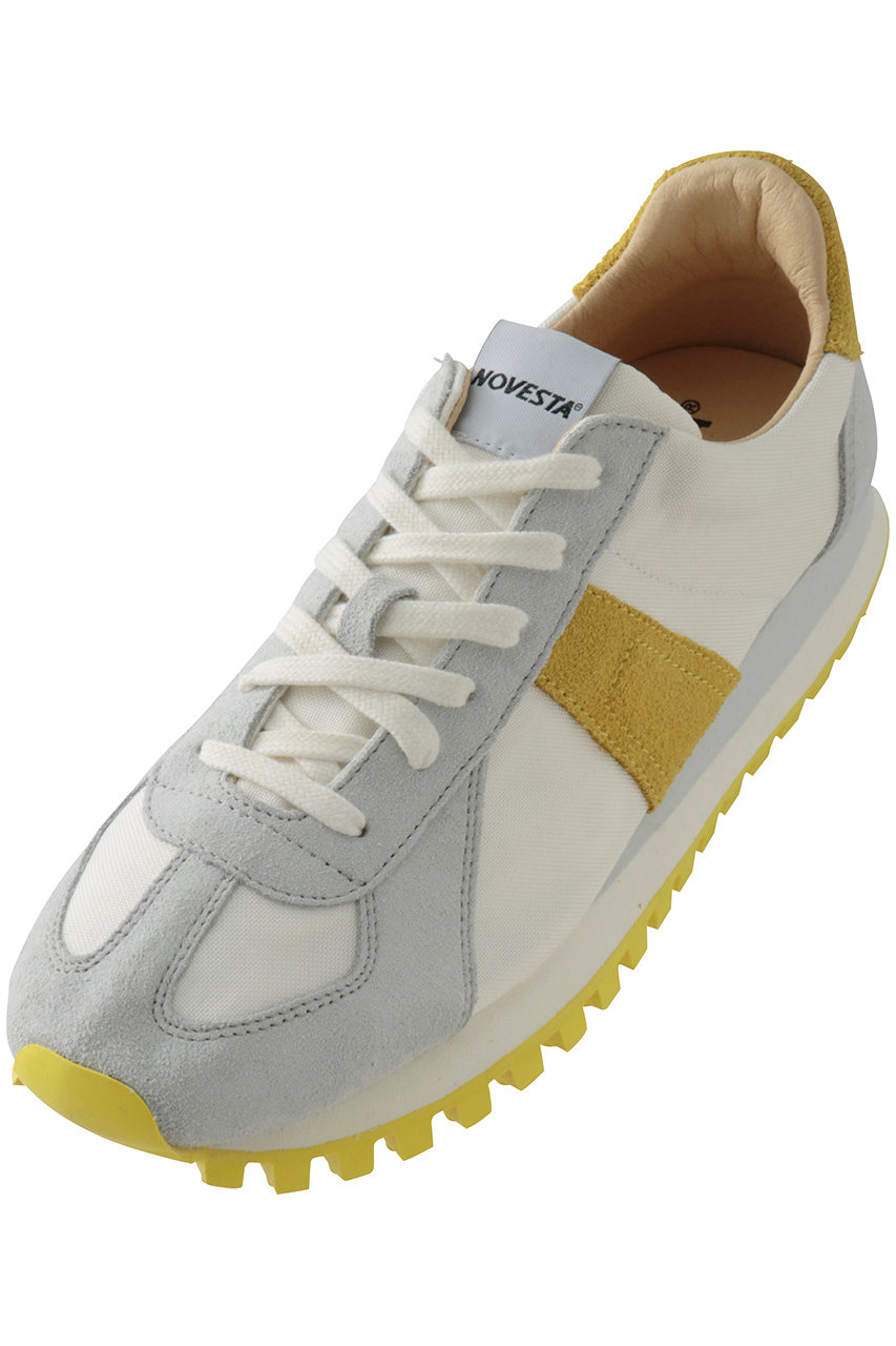 ノヴェスタ/NOVESTAのGAT TRAIL スニーカー(ホワイト×イエロー/N25（7）9004-002GIA823)