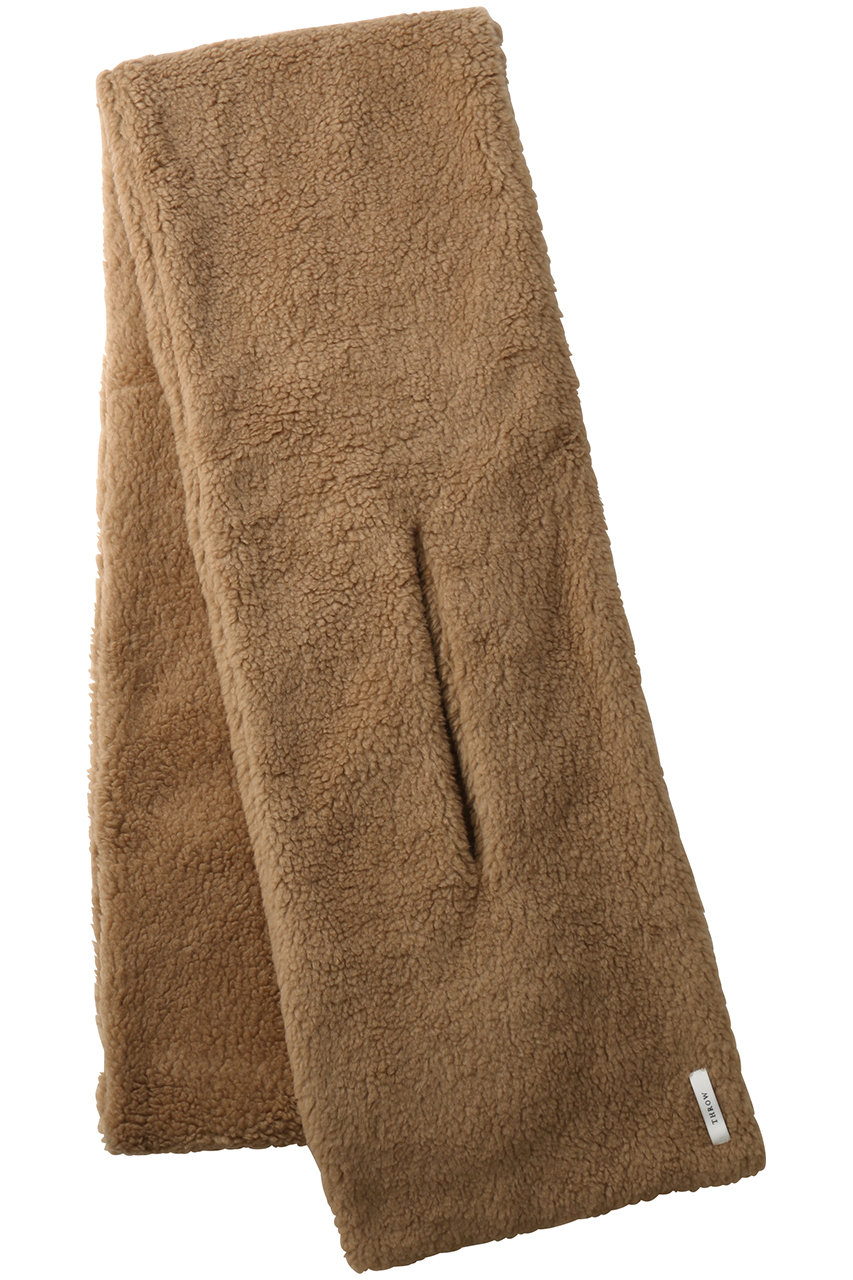 THROW(スロー)｜HAZEL プードルボアショール/キャメル の通販