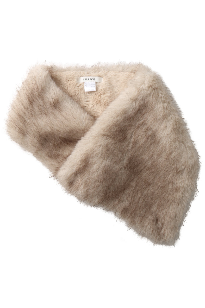 スロー/THROWのLAUREN フェイクファーショール(ベージュ/TH252-S07T)