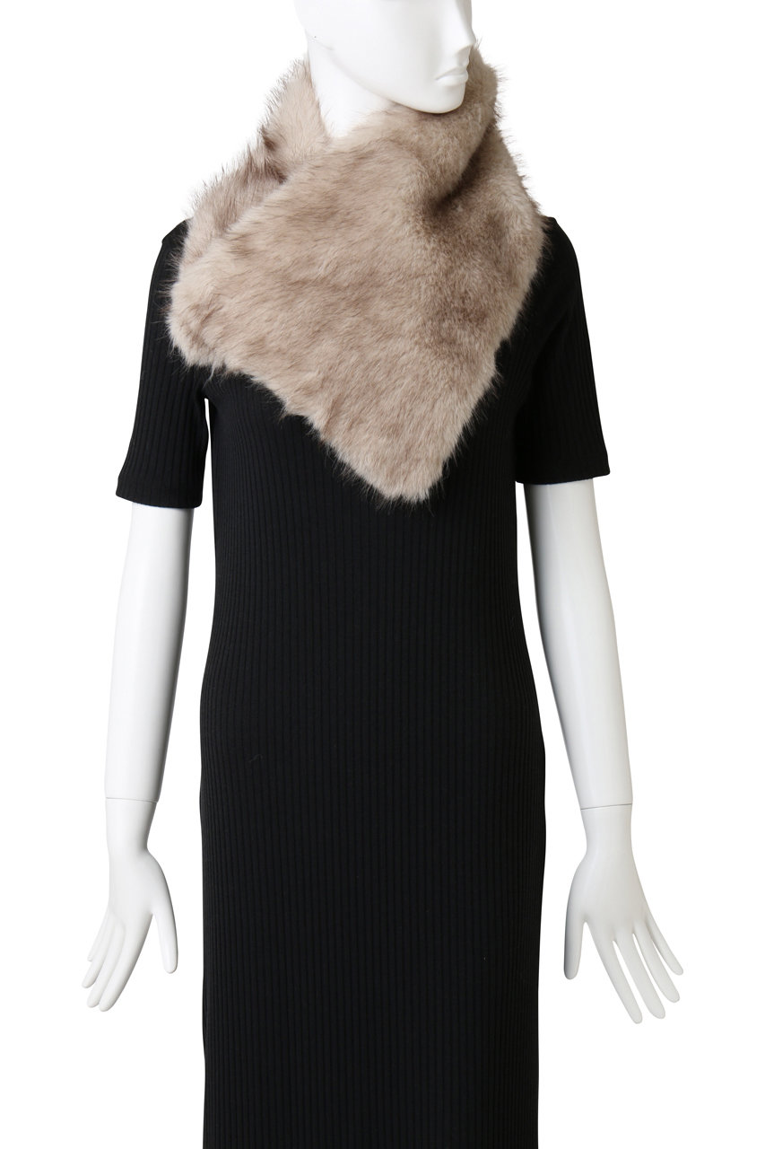 THROW(スロー)｜LAUREN フェイクファーショール/ベージュ の通販