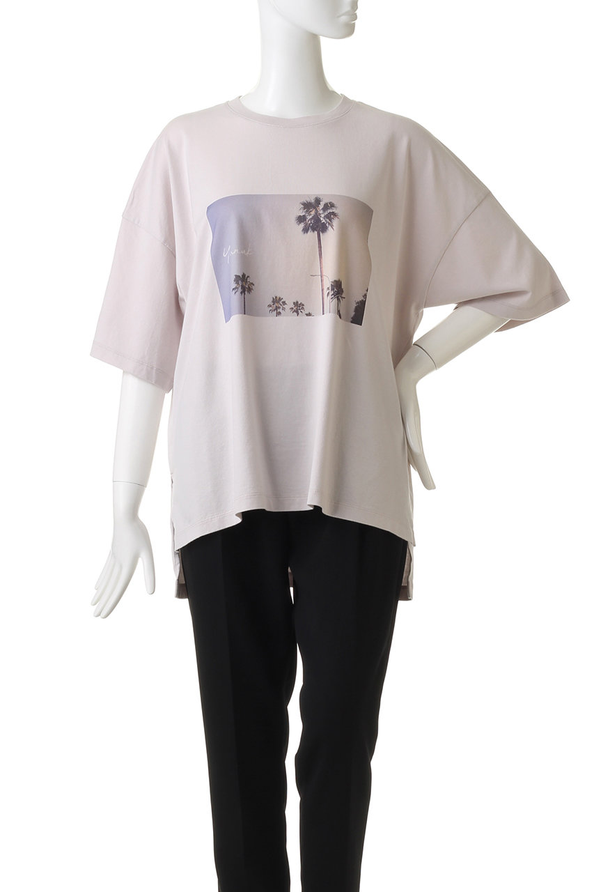 YANUK(ヤヌーク)｜プリントTシャツ/ライラック の通販｜ELLESHOP